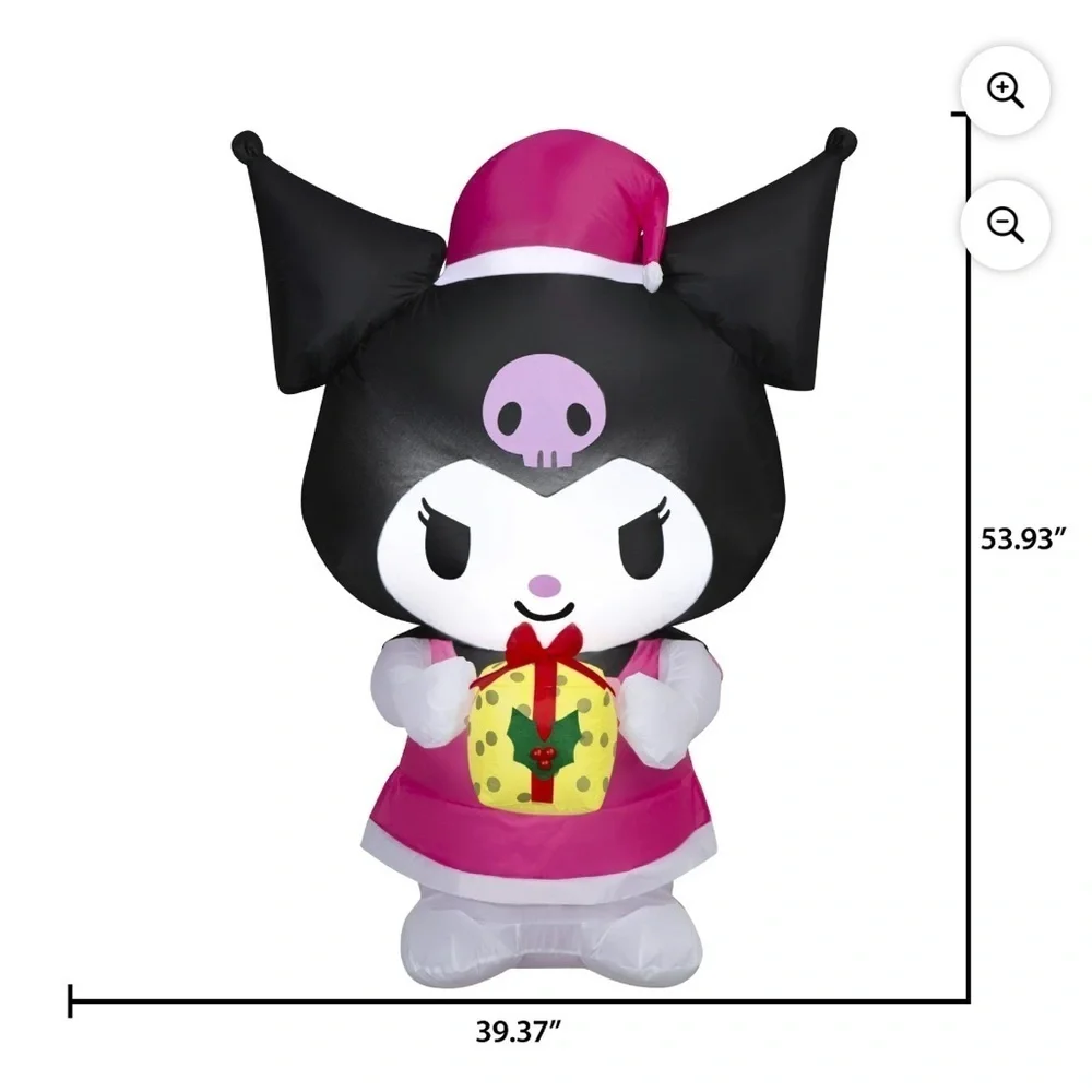 4.5 ft Kuromi & Yellow Present Christmas Airblown Yard Inflatable Sanrio NEW